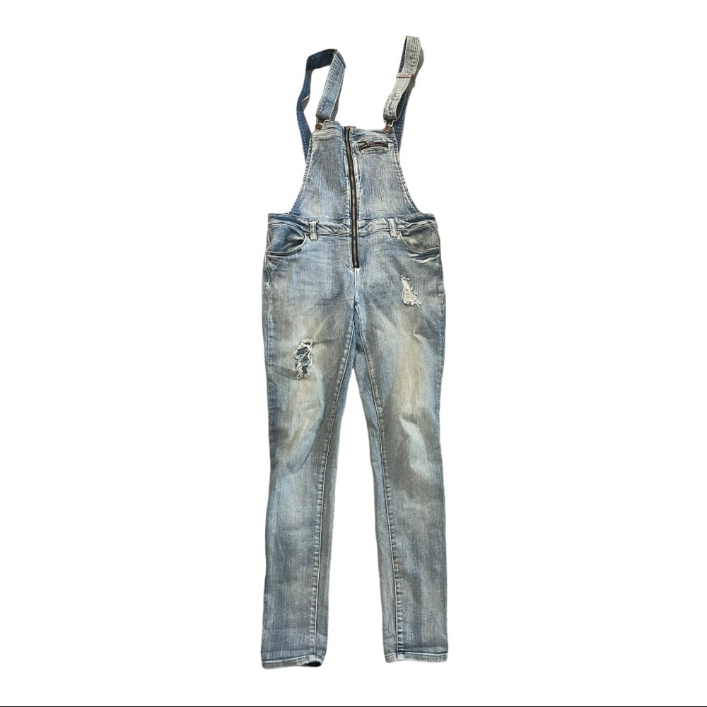 Tinseltown front zipper overalls